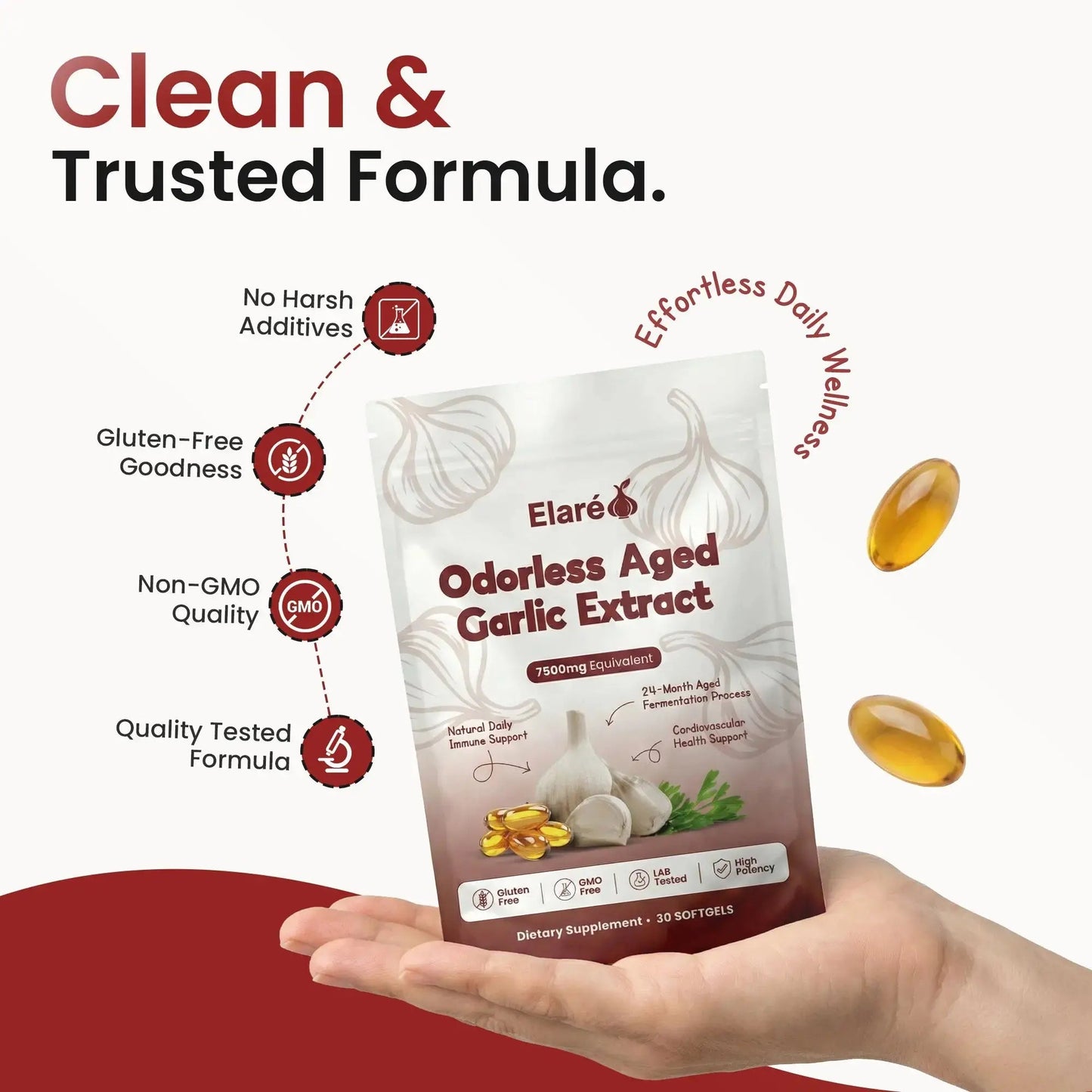 Aged Garlic Extract - 7500mg Odorless Softgels